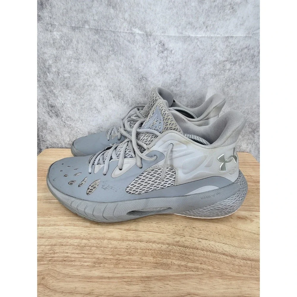 Under Armour HOVR Havoc 3 Basketball Shoes Mens 10.5 Steel Mod Gray Sneakers